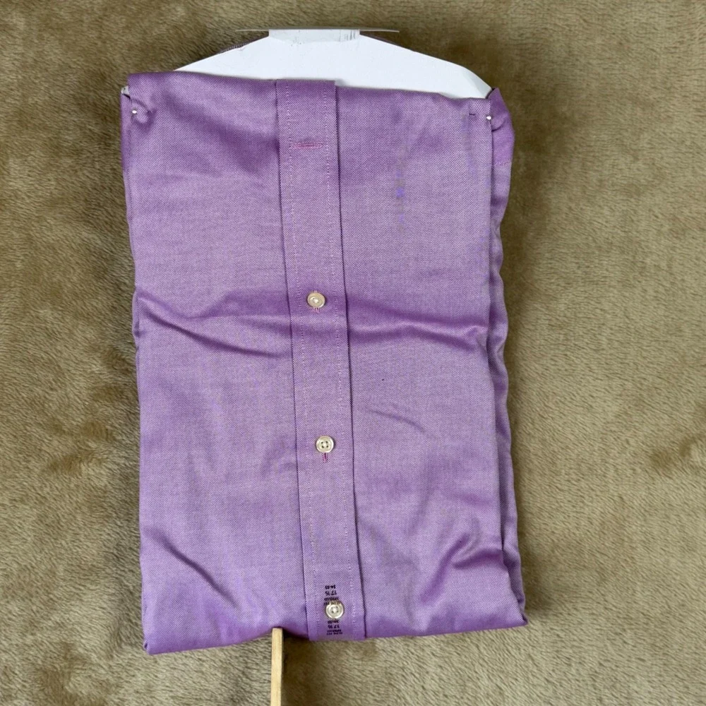 Polo Ralph Lauren Mens Slim Fit Easy Care Dress Shirt Purple 17.5 34/35 NEW